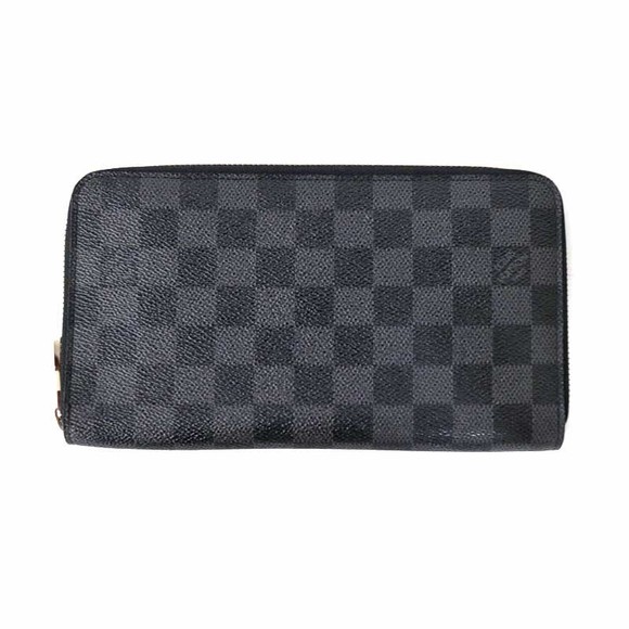 Louis Vuitton Wallet Zippy Black Gray Organizer Multi Graphite Black - Picture 1 of 6